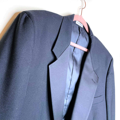 vintage men's black 2-piece saint laurent le smoking tuxedo - size 44L