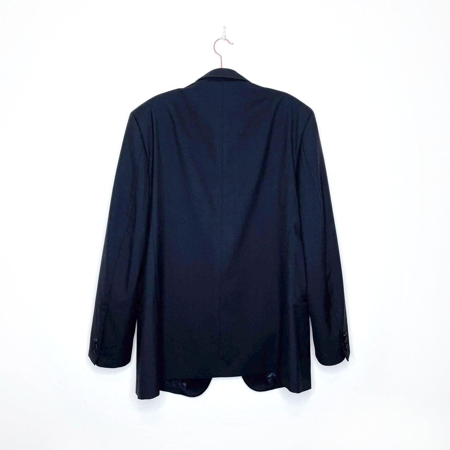 vintage men's black 2-piece saint laurent le smoking tuxedo - size 44L