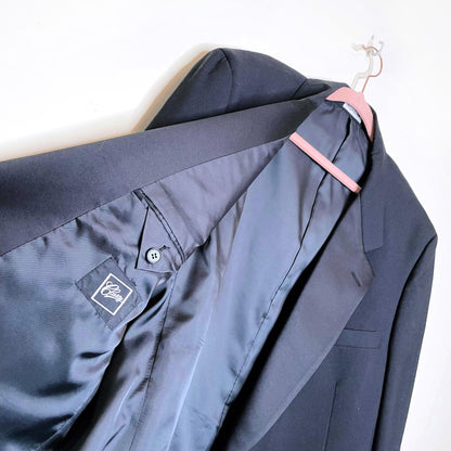 vintage men's black 2-piece saint laurent le smoking tuxedo - size 44L