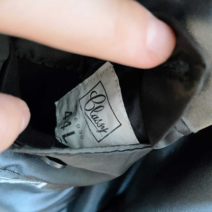 vintage men's black 2-piece saint laurent le smoking tuxedo - size 44L