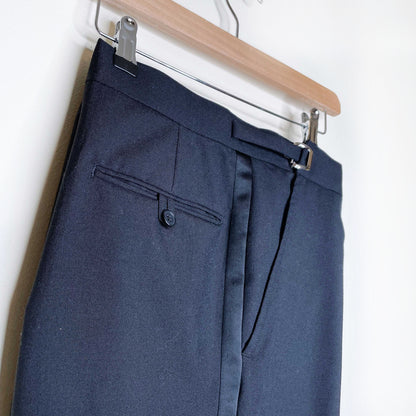 vintage men's black 2-piece saint laurent le smoking tuxedo - size 44L