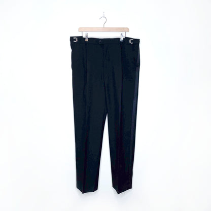 vintage men's black 2-piece saint laurent le smoking tuxedo - size 44L