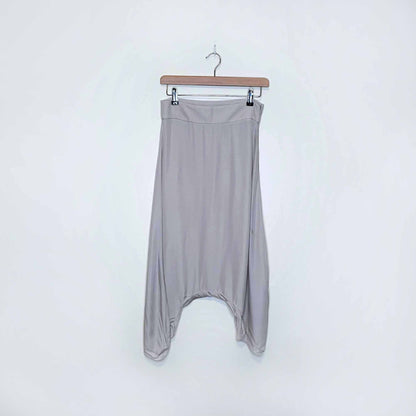 yves saint laurent 2009 cream silk harem pants - size 38