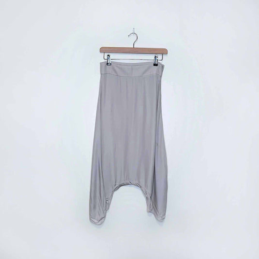 yves saint laurent 2009 cream silk harem pants - size 38