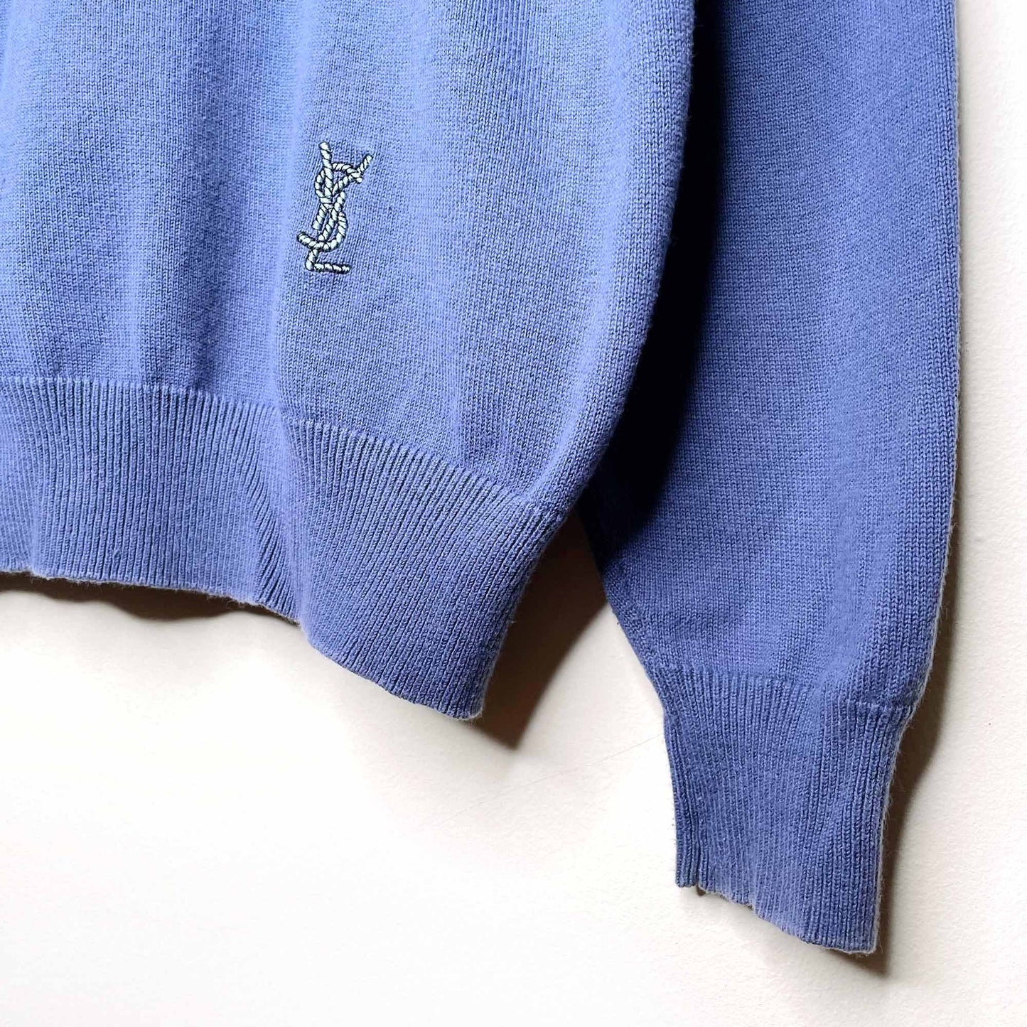 vintage men's yves saint laurent collared sweater - size large
