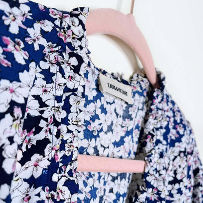 zadig & voltaire remove begonia print floral dress - size medium