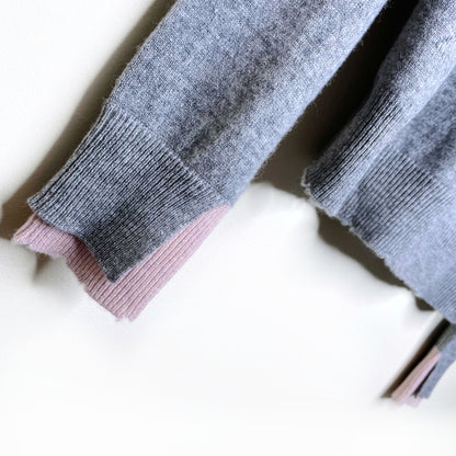 zadig & voltaire grey gaby stars cashmere sweater - size small