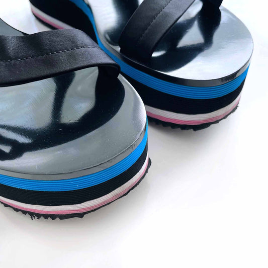 zara platform teva style sandals - size 40