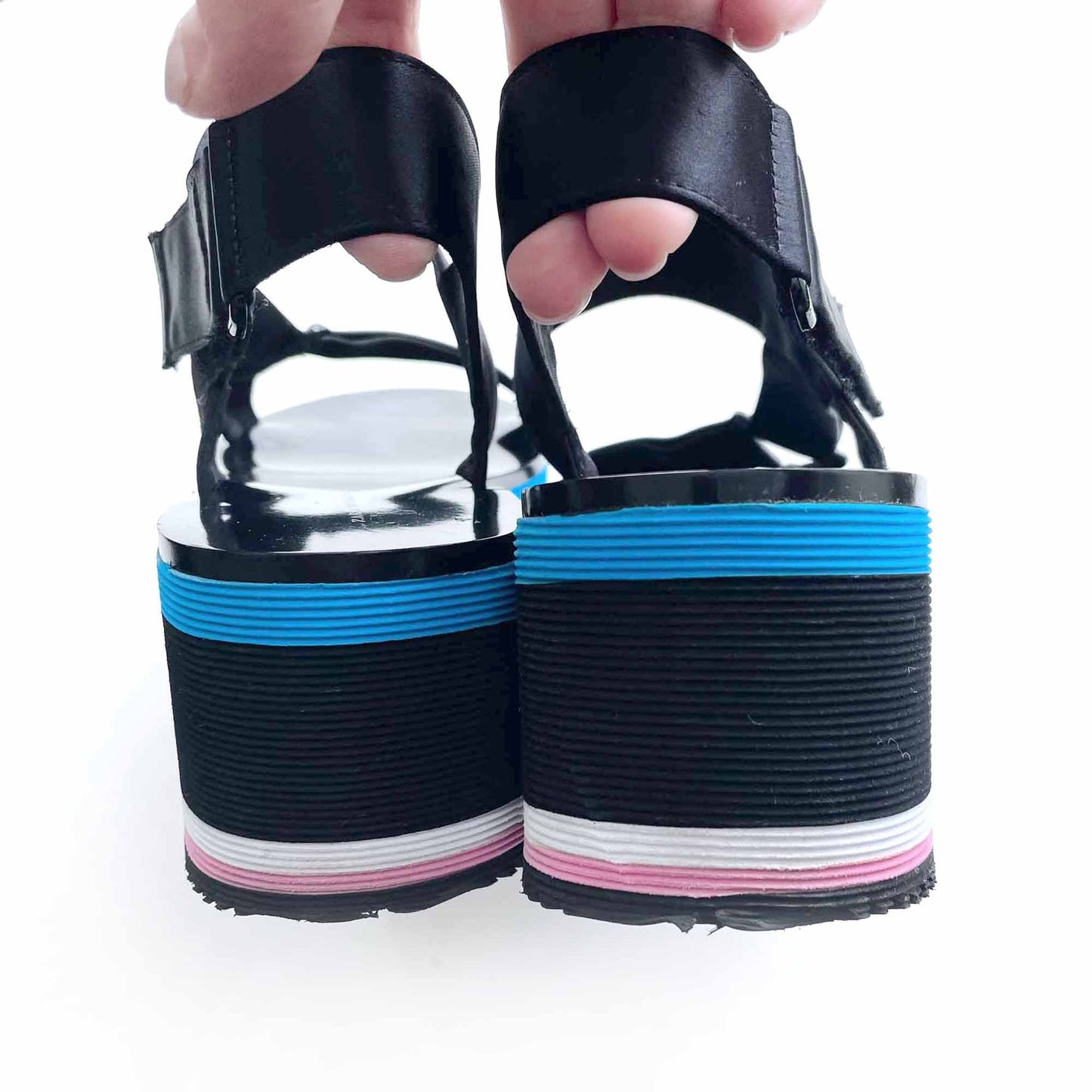 zara platform teva style sandals - size 40