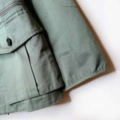 nwot zadig & voltaire kola love gold metallic army utility jacket - size medium