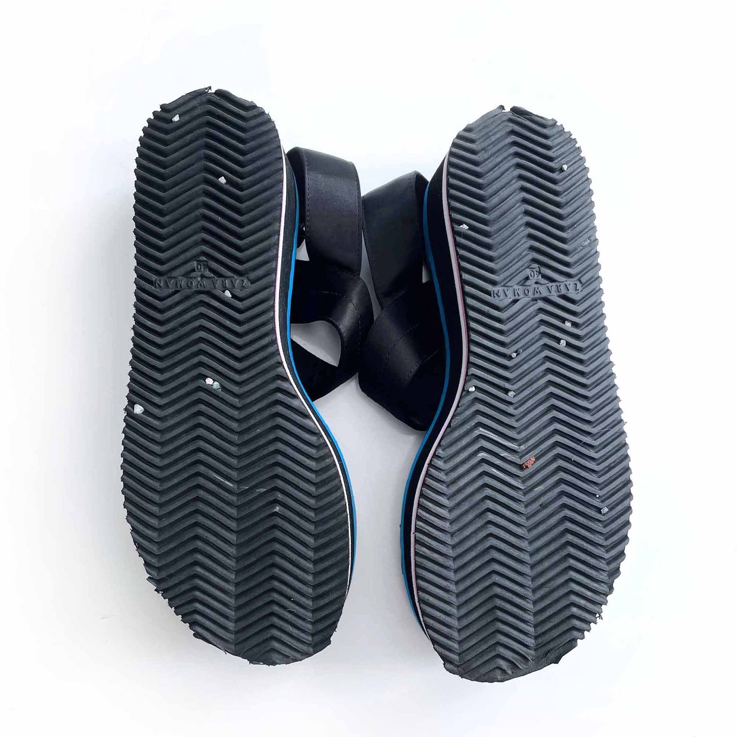 zara platform teva style sandals - size 40