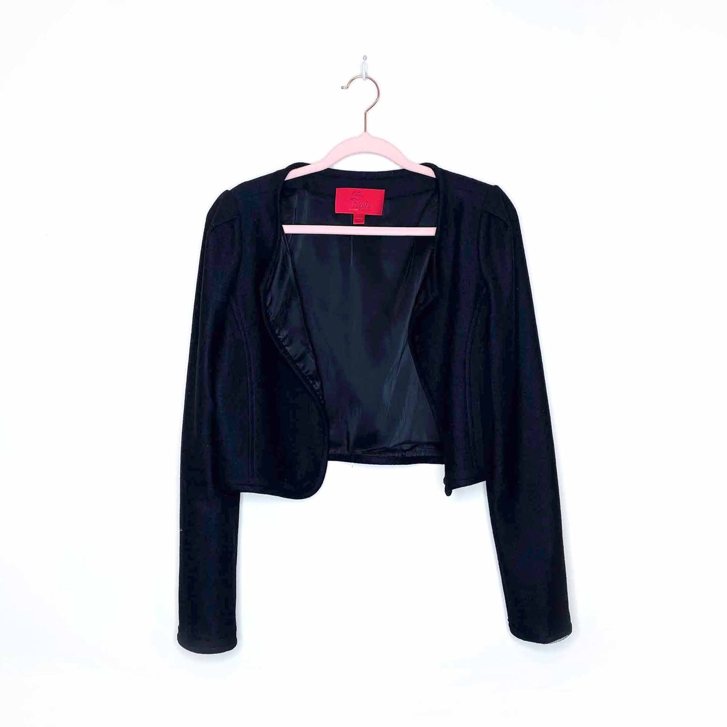 z spoke by zac posen wool blend cropped jacket - size 6