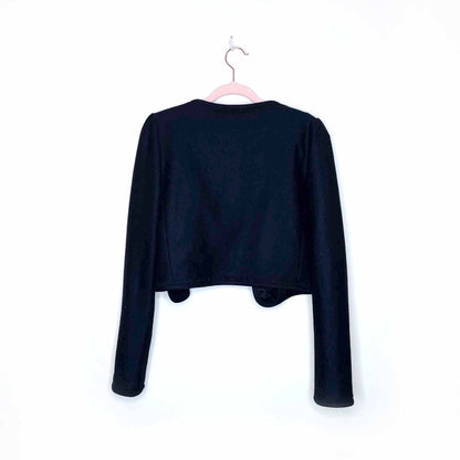 z spoke by zac posen wool blend cropped jacket - size 6