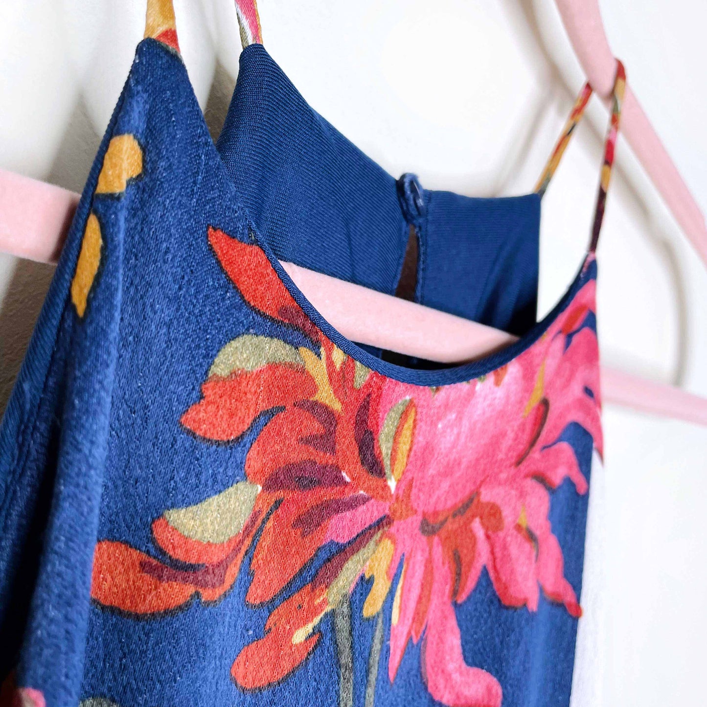 zara satiny floral stripe halter dress - size medium