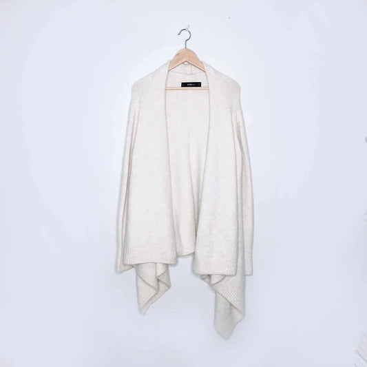 Zara waterfall open knit cardigan - size Small