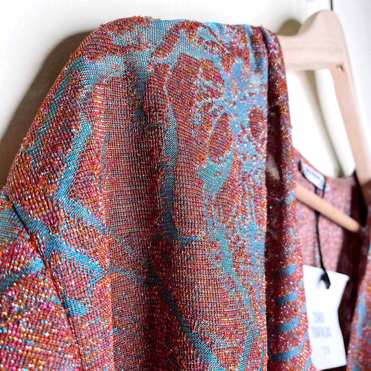 nwt zara metallic wrap long sleeve top SS18 - size small