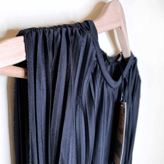 nwt zara accordion pleat sleeveless jumpsuit - size small
