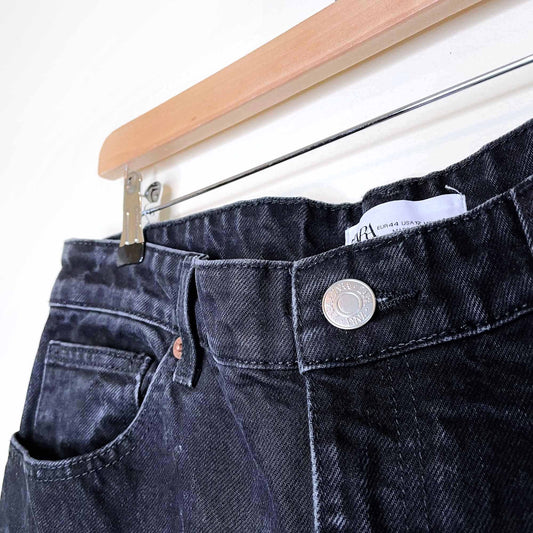 zara z1975 high rise straight leg 90's jeans - size 12