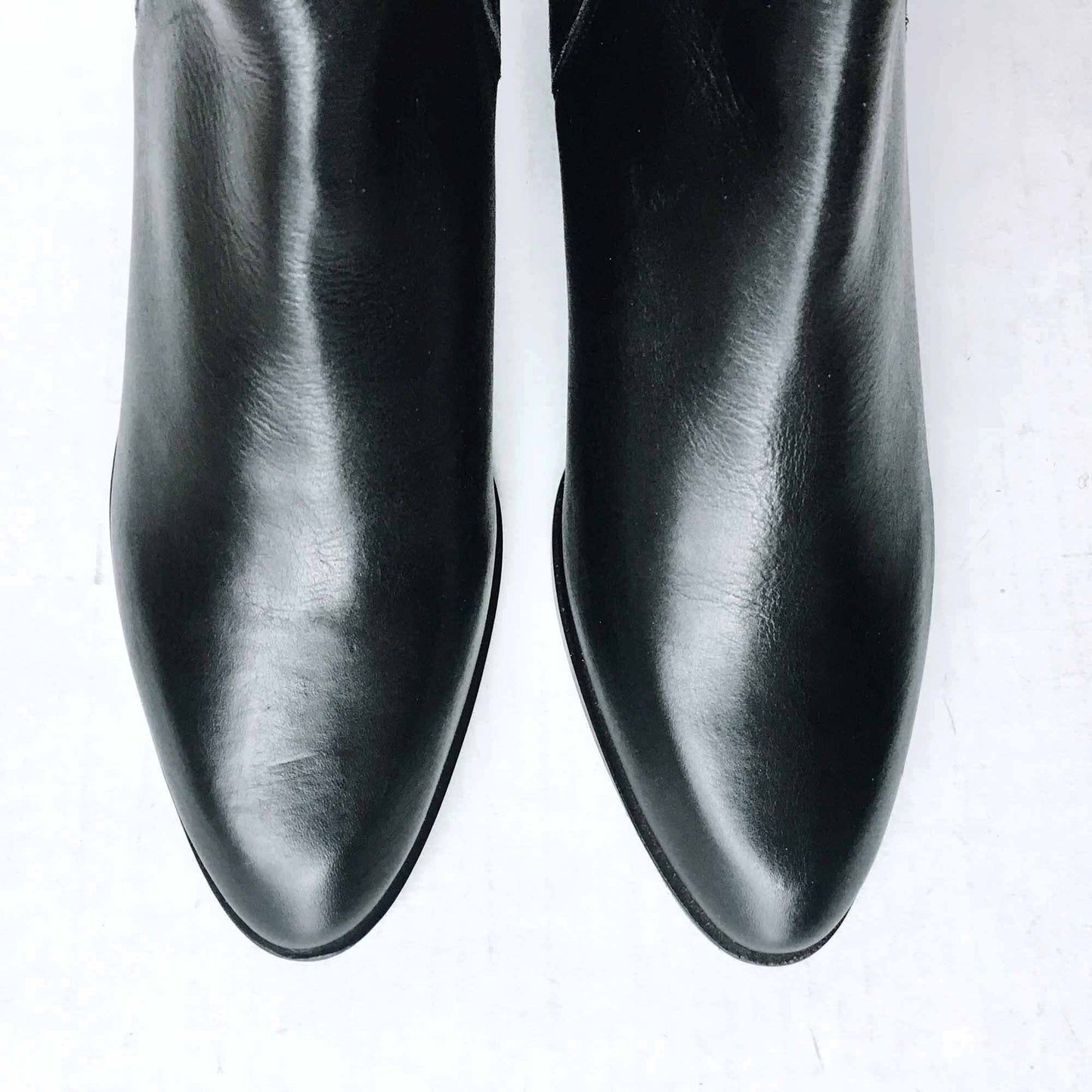 Zara black leather ankle boot - size 8