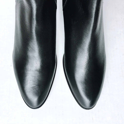 Zara black leather ankle boot - size 8