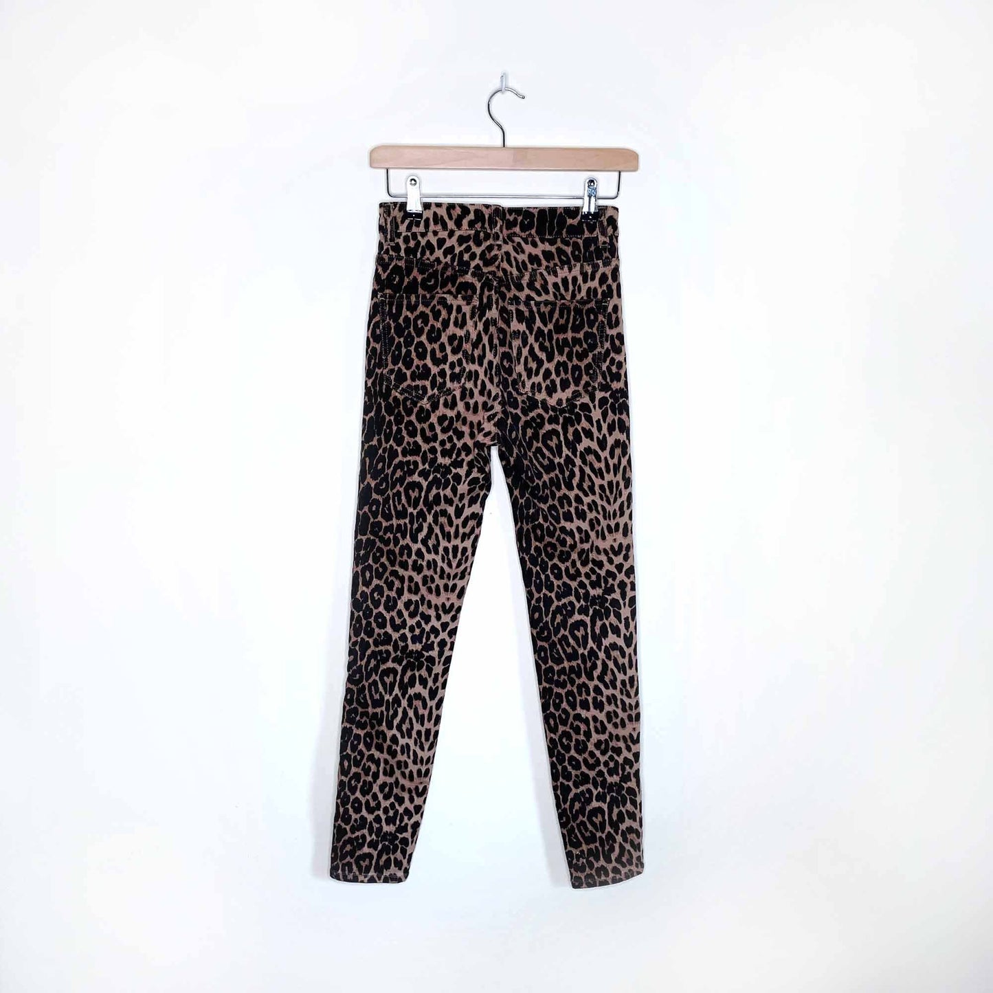 zara high rise animal print jeans - size 4