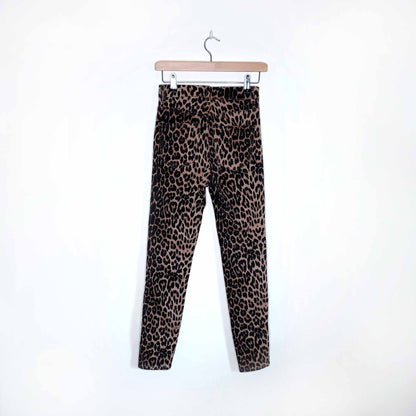 zara high rise animal print jeans - size 4