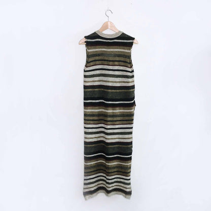 zara sleeveless striped wool-blend sweater - size large