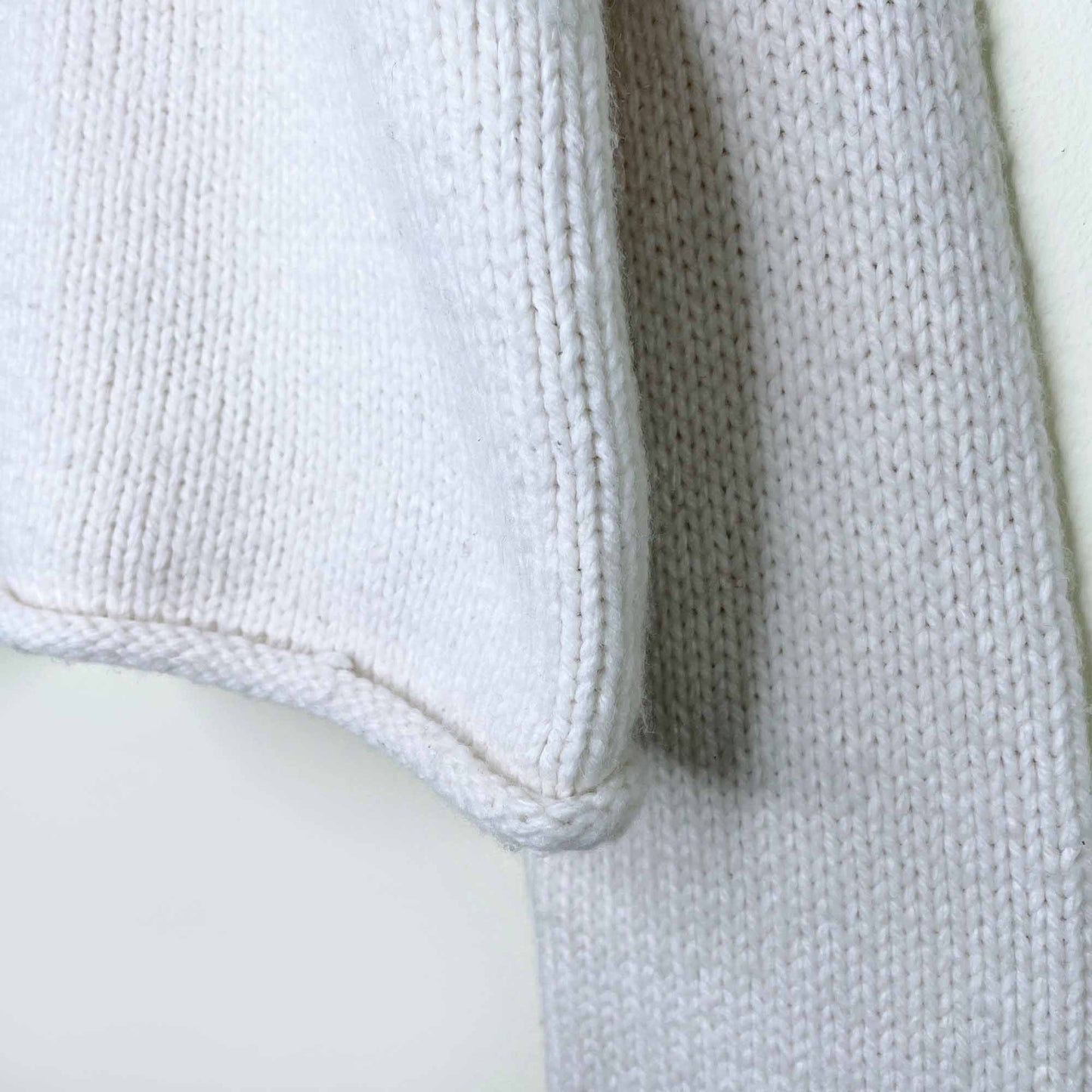 zara cream chunky knit cropped sweater - size large