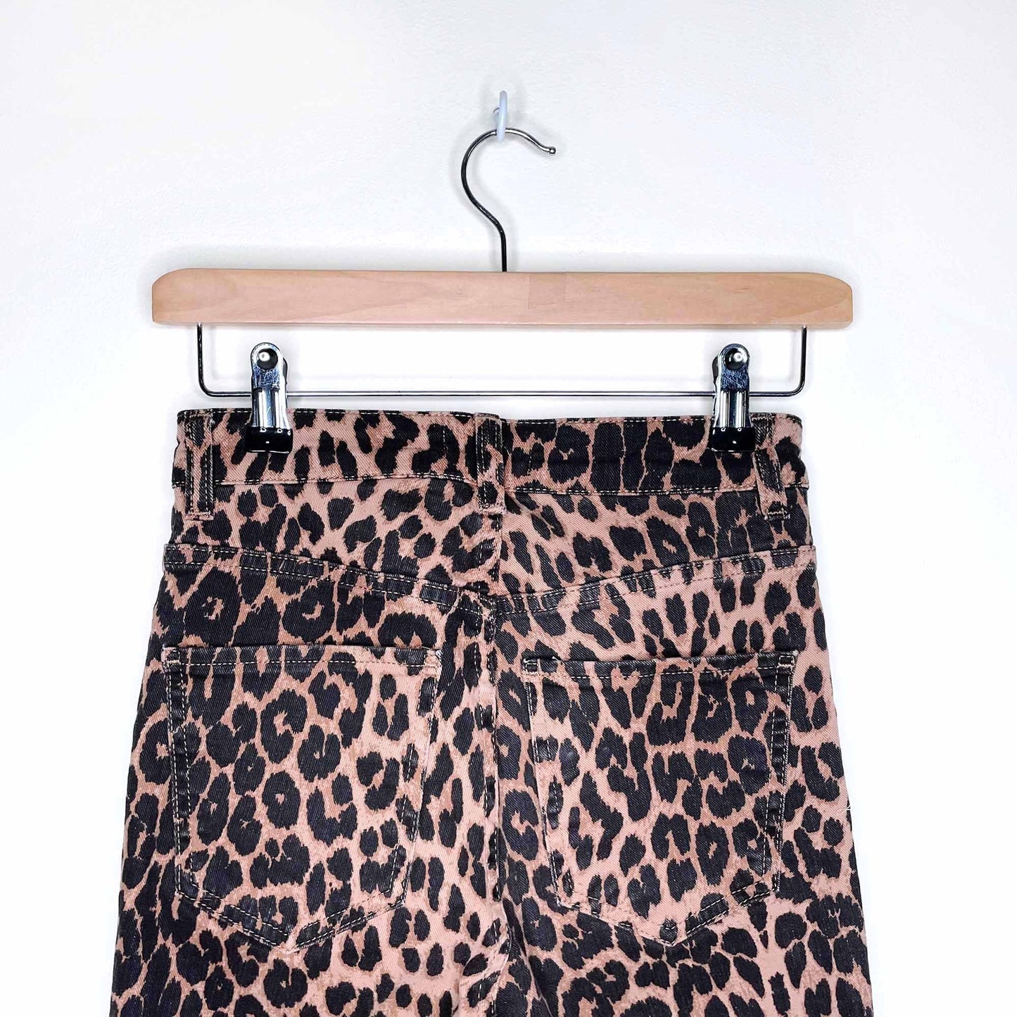 zara high rise animal print jeans - size 4