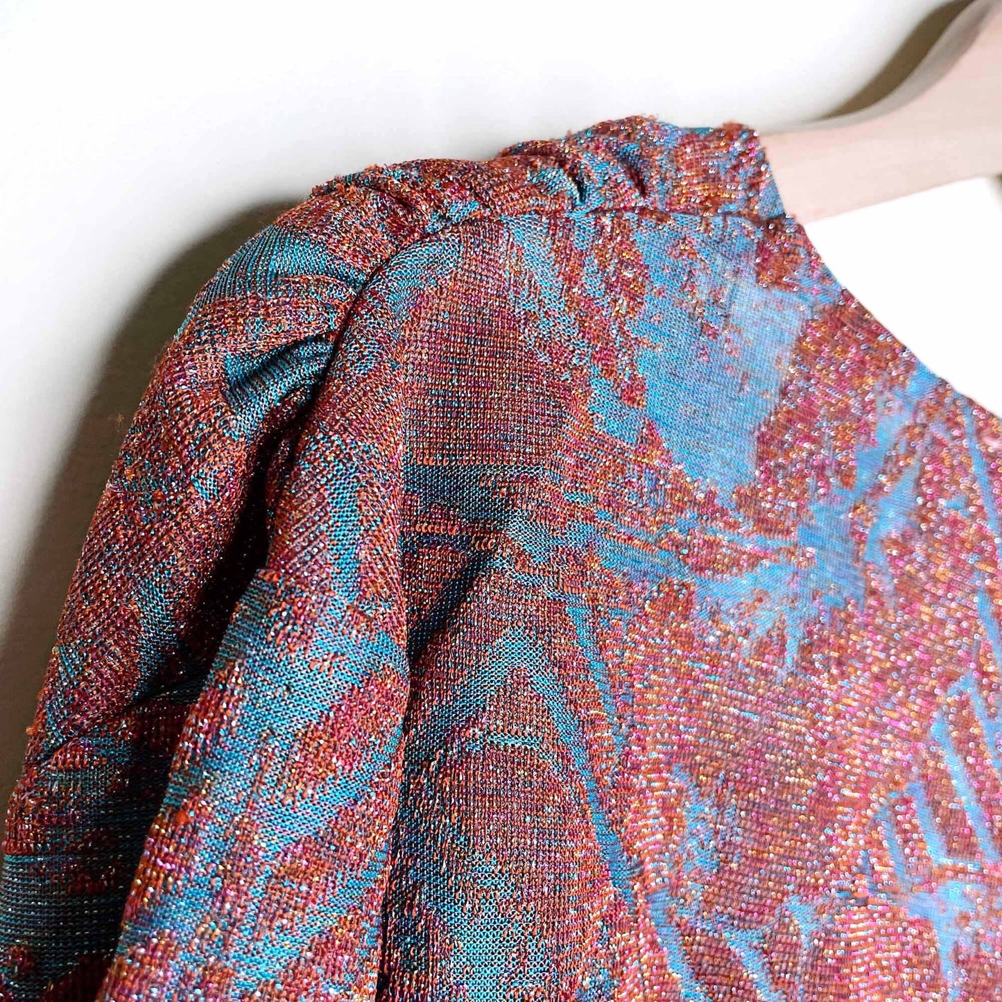 nwt zara metallic wrap long sleeve top SS18 - size small