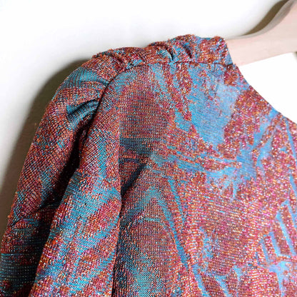 nwt zara metallic wrap long sleeve top SS18 - size small