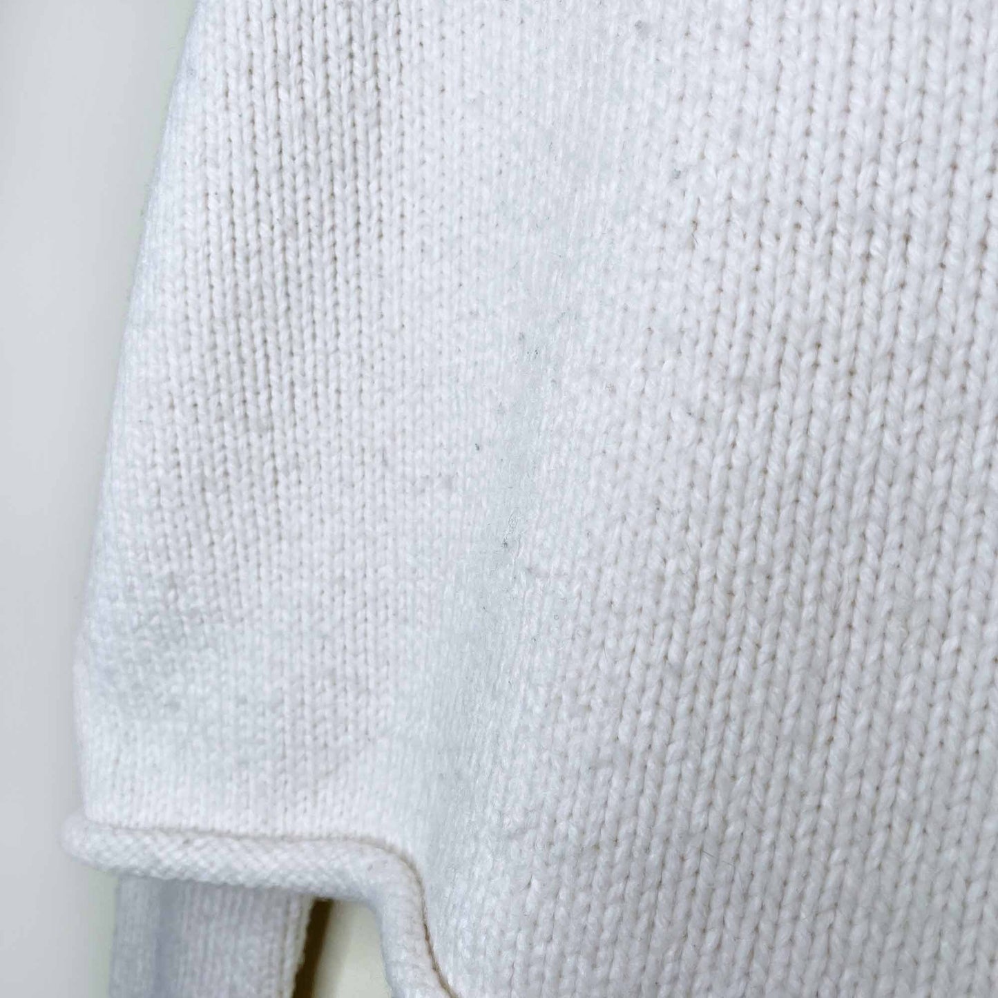 zara cream chunky knit cropped sweater - size large