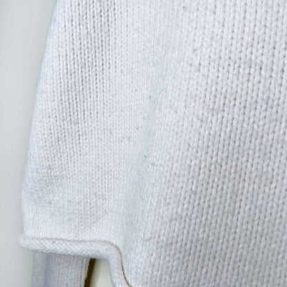 zara cream chunky knit cropped sweater - size large