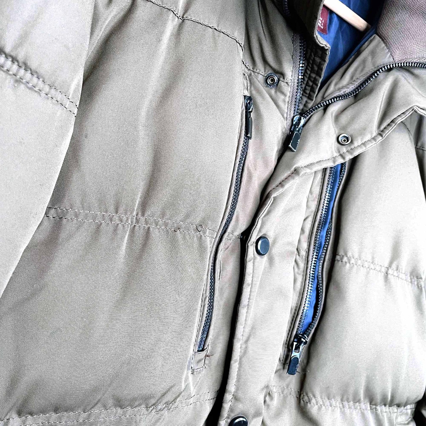 zara man brown short puffer jacket - size large