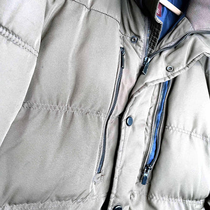 zara man brown short puffer jacket - size large