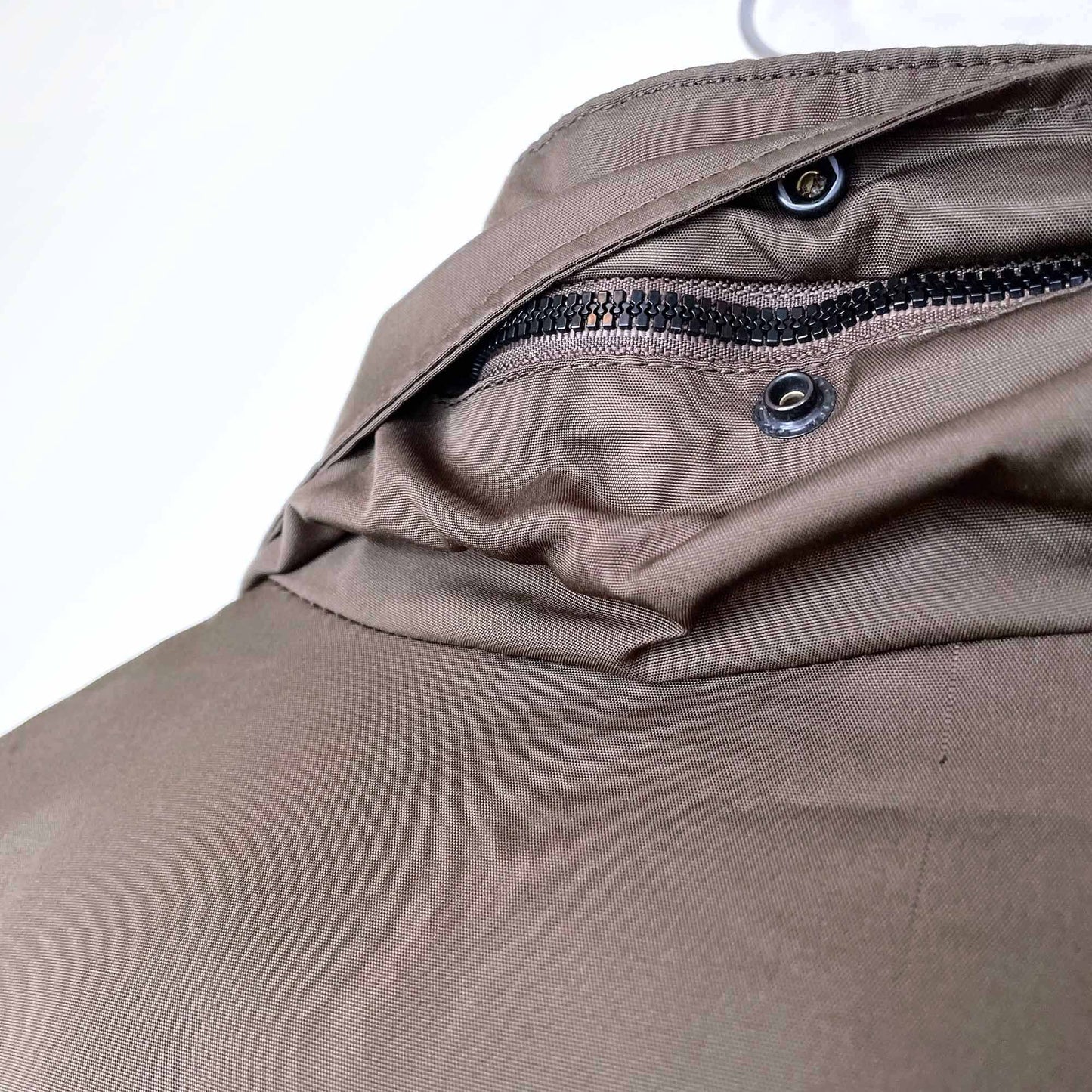 zara man brown short puffer jacket - size large