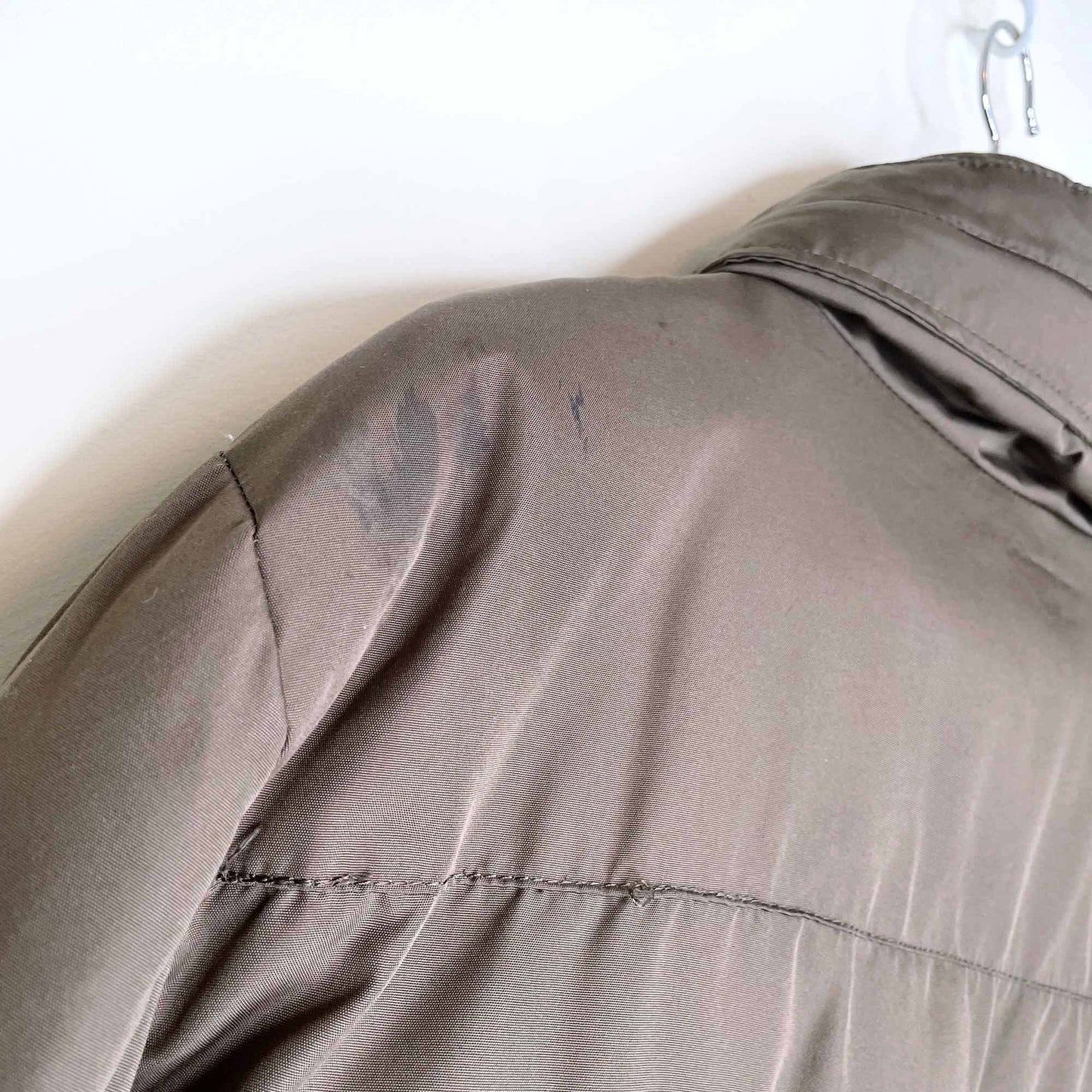 zara man brown short puffer jacket - size large