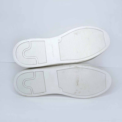 zara white leather high top sneakers - size 41