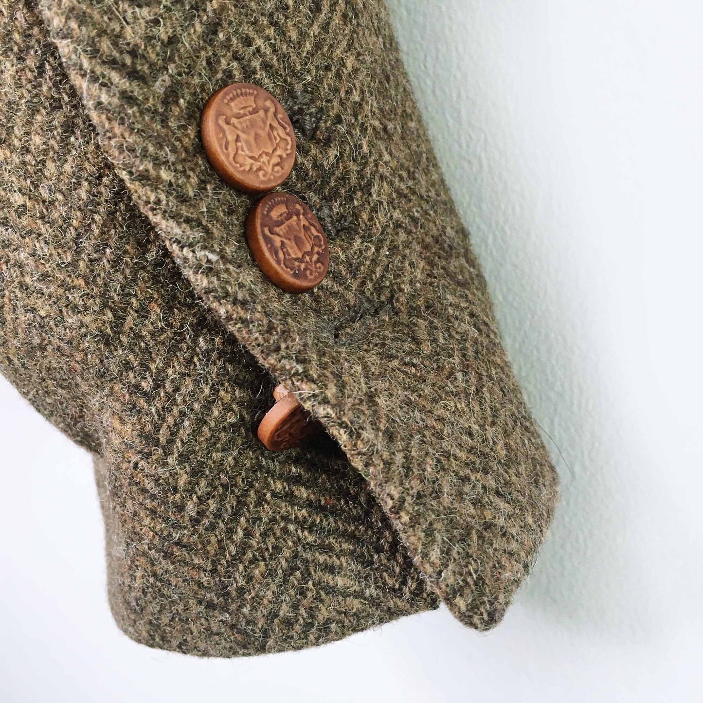 Zara wool herringbone blazer with elbow patch - size Small