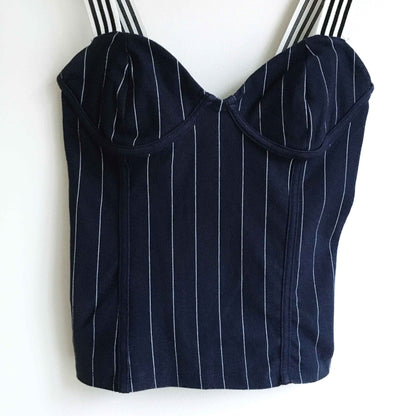 Zara pinstripe bustier top - size Small