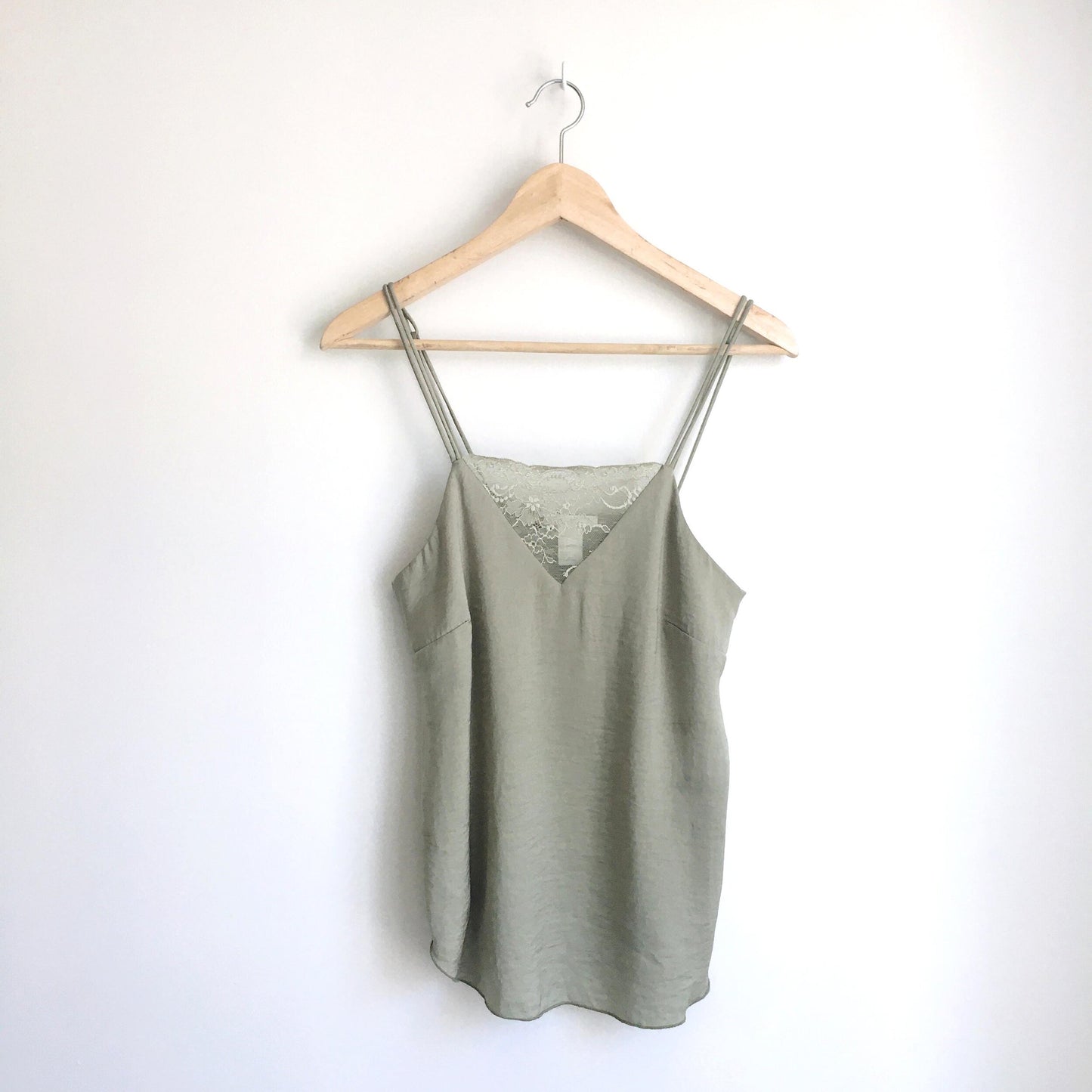 H&amp;M sage lace camisole - size 4