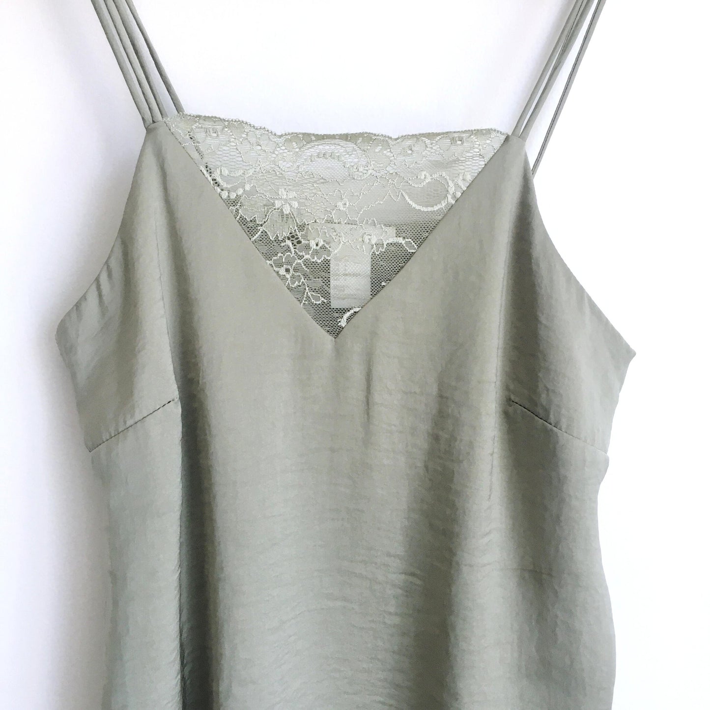 H&amp;M sage lace camisole - size 4