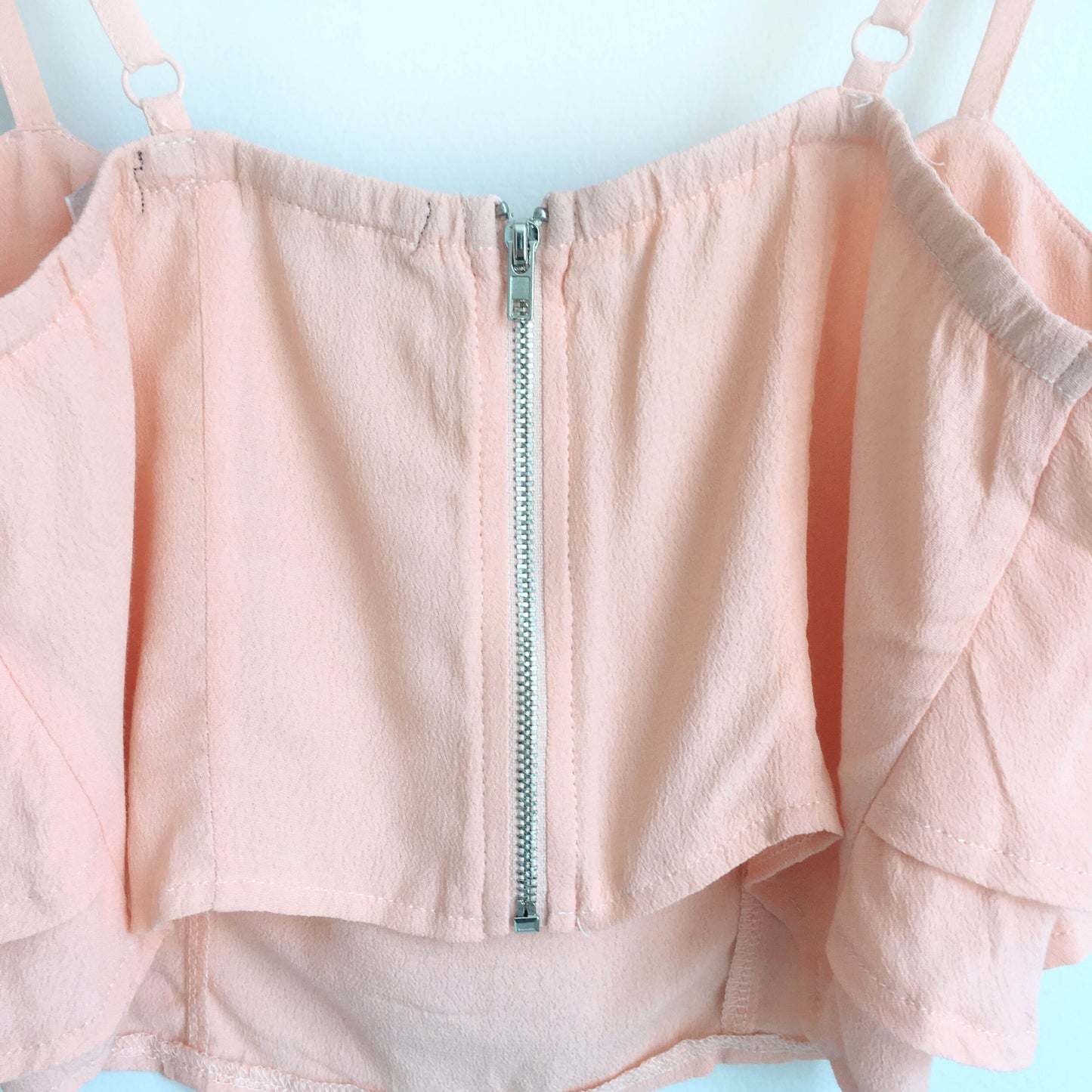 NWOT Zara peach layered crop tank - size Medium
