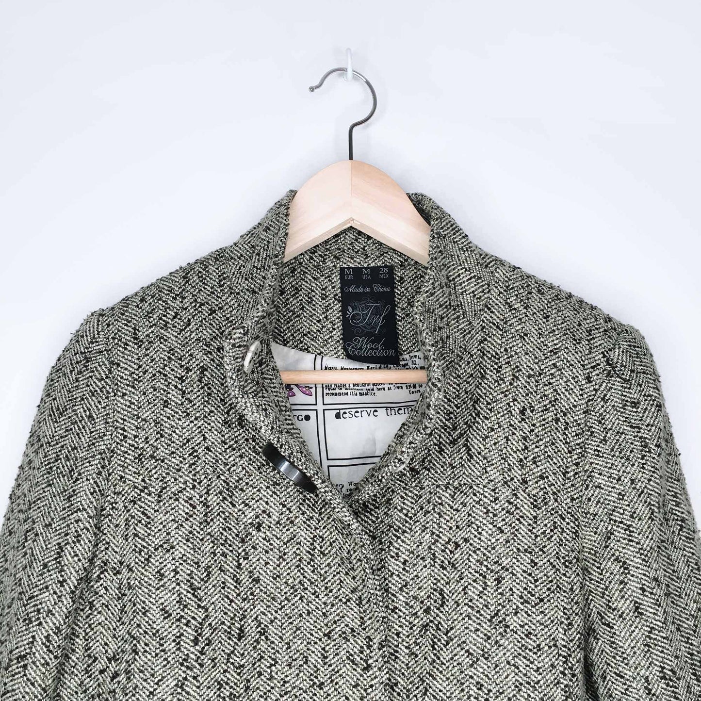 Zara TRF wool collection herringbone jacket - size Medium