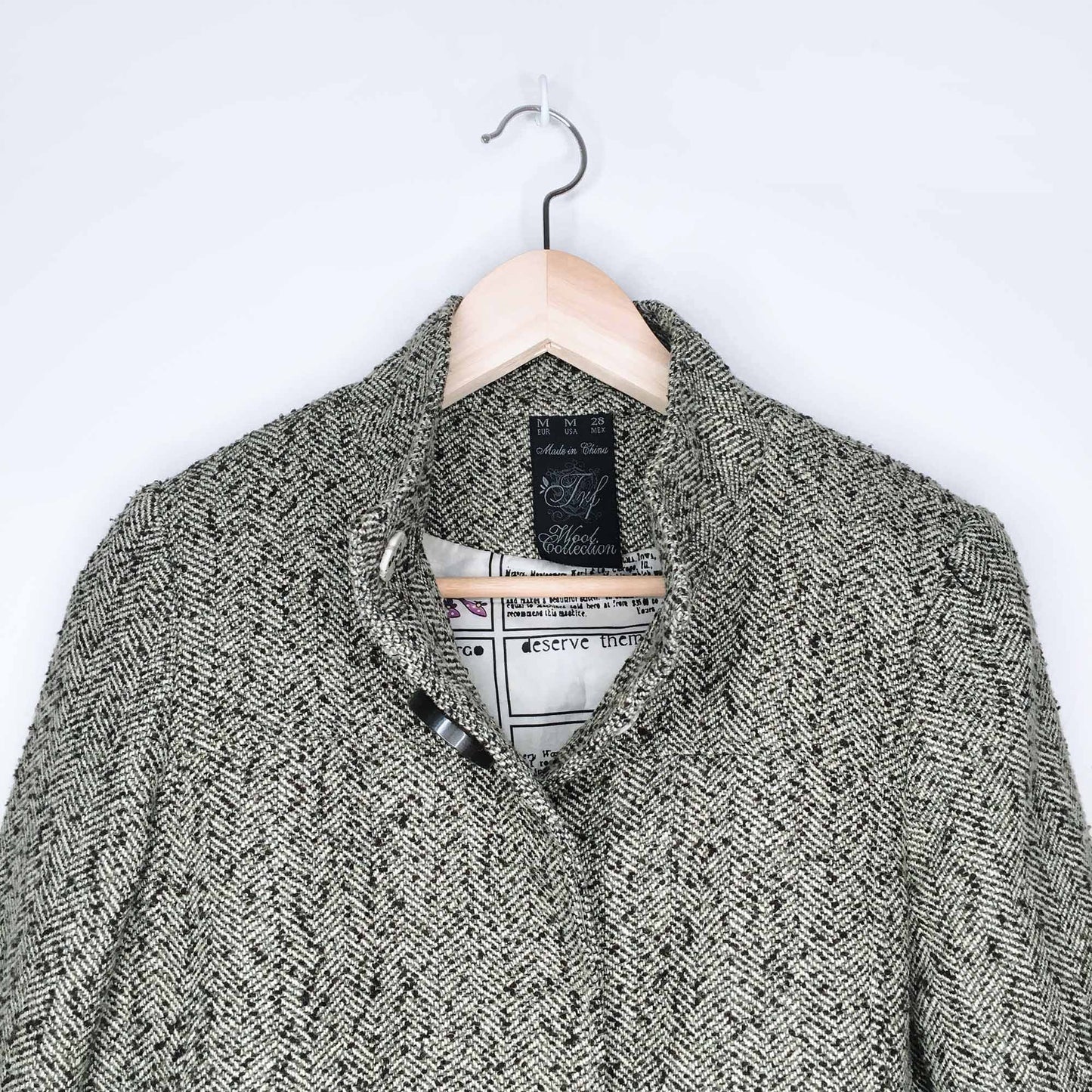 Zara TRF wool collection herringbone jacket - size Medium