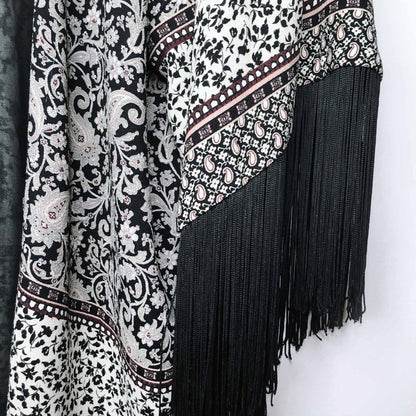 Zara Trafaluc Taller fringe kimono - size Medium