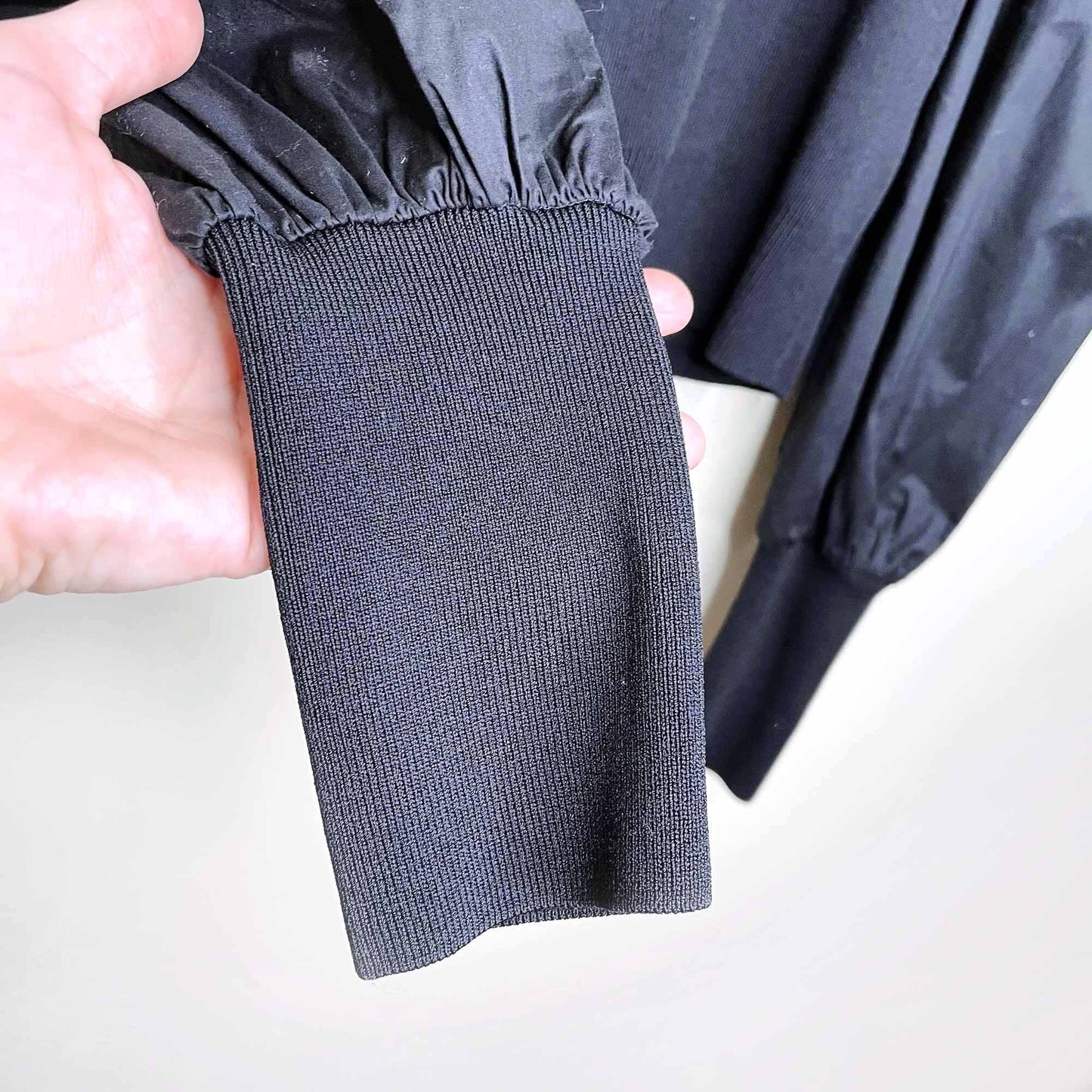 nwt zara puff sleeve long sleeve ribbed top  - size small