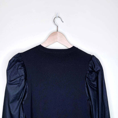 nwt zara puff sleeve long sleeve ribbed top  - size small