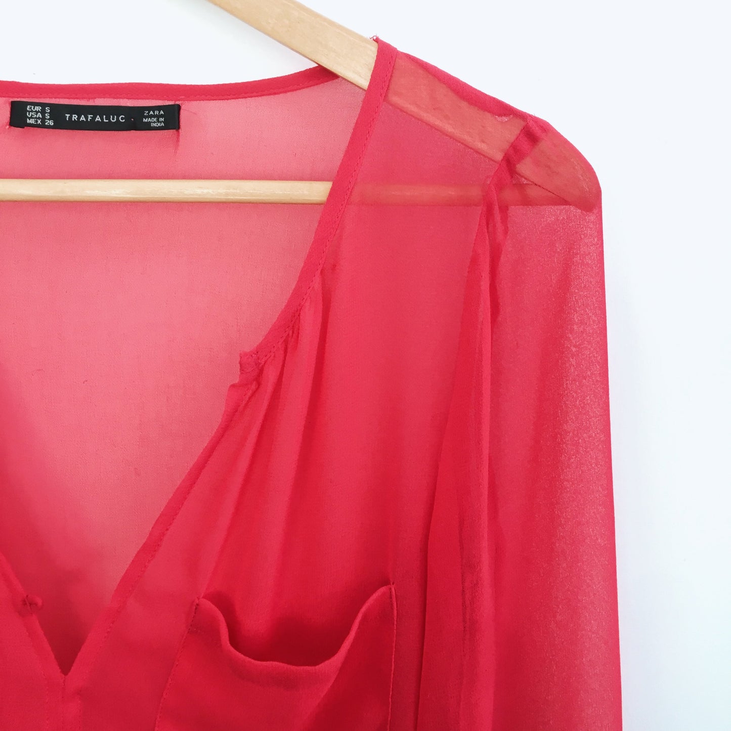 Zara Blouse with Beaded Cuffs - size Small