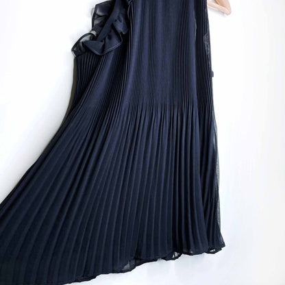 nwt zara high neck accordion blouse with ruffles - size xs